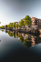 Obraz premium Canal view of Amsterdam