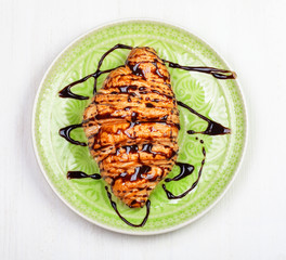 Croissant with chocolate