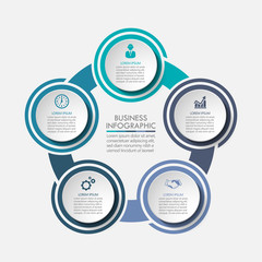Business circle. timeline infographic icons designed for abstract background template milestone element modern diagram process technology digital marketing data presentation chart Vector