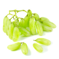 green grape isolated on white background