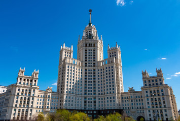 Soviet skyscraper in Moscow, Russia