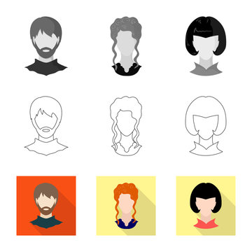 Vector illustration of professional and photo icon. Collection of professional and profile vector icon for stock.