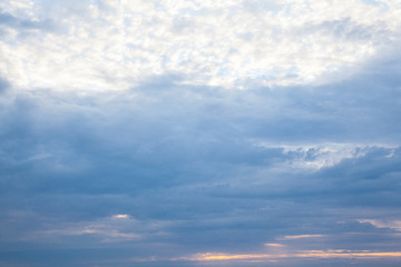 Gray cloudy sky