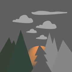 mountain vector  illustration