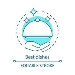 Best dishes concept icon