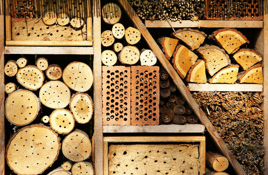 Selfmade hotel for insects, save the bees