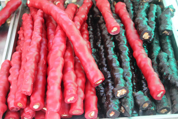 Traditional sweets from grape juice with nuts