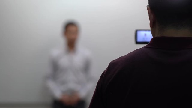 The video lessons on English language, Camera operator working with a cinema broadcast TV camera