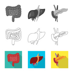 Isolated object of biology and scientific symbol. Collection of biology and laboratory vector icon for stock.