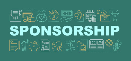 Sponsorship word concepts banner