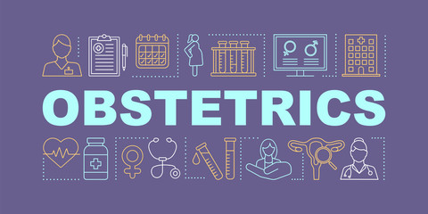 Obstetrics word concepts banner