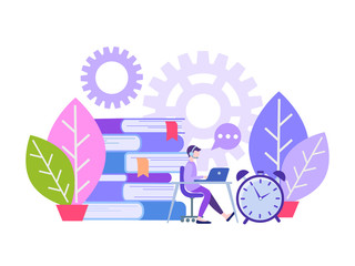 Fototapeta premium online e-learning, distance learning, web design, online courses