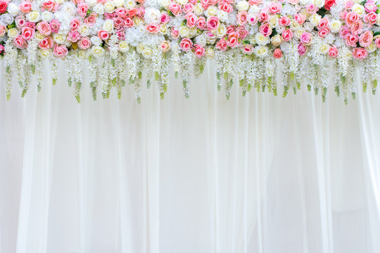 Flower mix background, colorful background, fresh rose, backdrop wedding, bunch of flower.