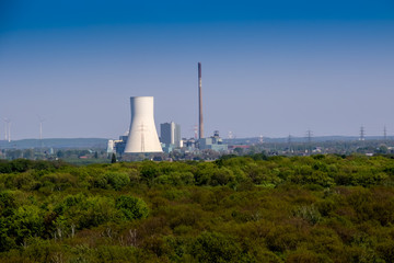 Panorama view, Ruhr Area, Germany, Duisburg, Industrial Building
