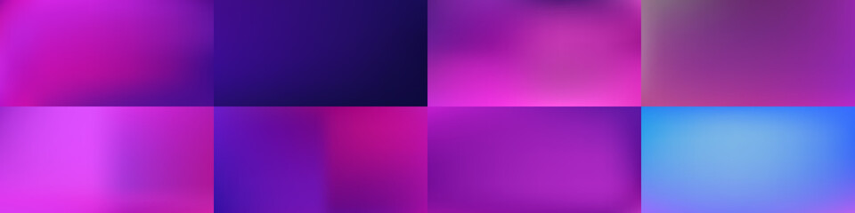 Fototapeta premium Set of Smooth abstract colorful mesh backgrounds Vector design