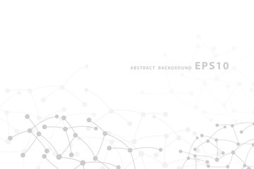 Structure molecule and communication. Dna, and Neuron Network concept, Abstract Technology backgroud. Colorful Science, Medical Background.Creative and Modern design in EPS10 vector illustration.