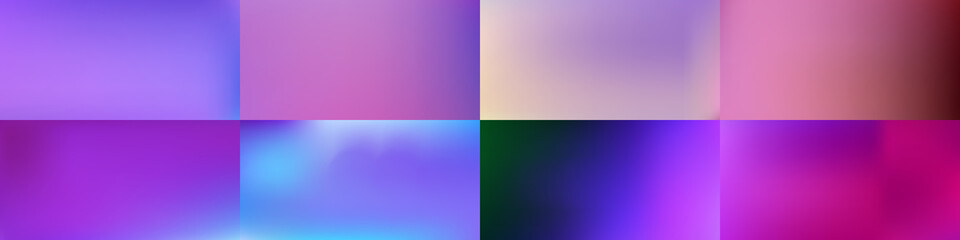 Obraz premium Set of Smooth abstract colorful mesh backgrounds Vector design