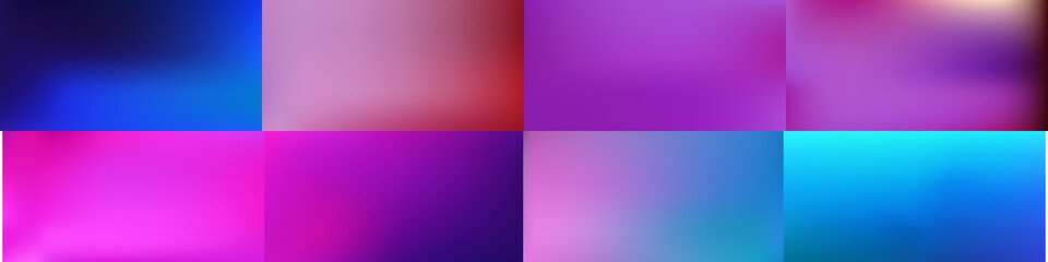 Obraz premium Set of Smooth abstract colorful mesh backgrounds Vector design