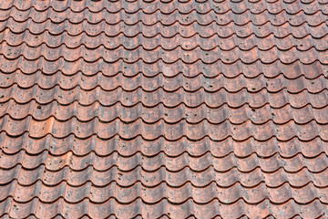 Red tile roof - Christiansfeld, Denmark.