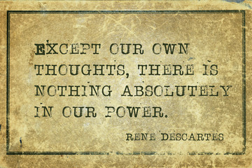 own thoughts Descartes
