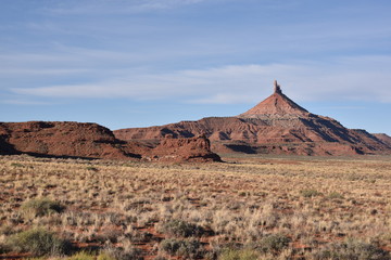 Canyonlands National Park, Utah. U.S.A. Beautiful valleys, red rock mountains, pinyon pine and juniper pine, canyons and geological oddities
