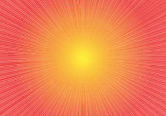 Obraz premium Radial zoom speed on red yellow gradient background vector illustration.