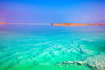 Turquoise water of Dead Sea