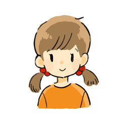 表情　女の子　笑顔