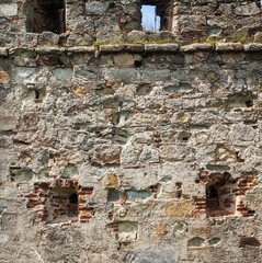 Wall of the old castle in Ukraine