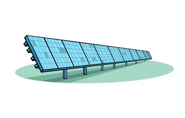 Minimalistic illustration of solar panels