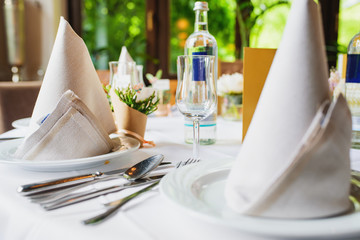 elate table setting -Catering at wedding
