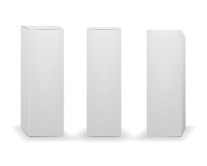 Blank box isolated on white background. Vector illustration.