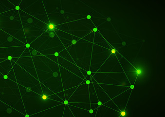 Abstract technology background with connecting dots and lines. Data and technology concept, network connection,