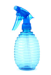 Blue sprayer on isolated white background