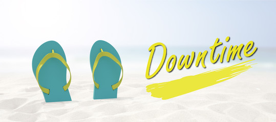 flipflops on the beach
