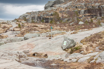 View from trail to Preikestolen, Norway.