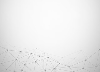 Abstract technology background with connecting dots and lines. Data and technology concept. Internet network connection