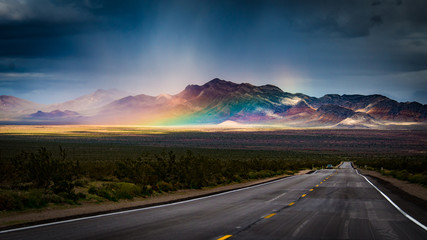rainbow in the desert