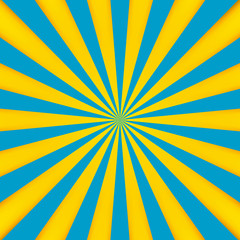 Bright orange and blue rays vector background