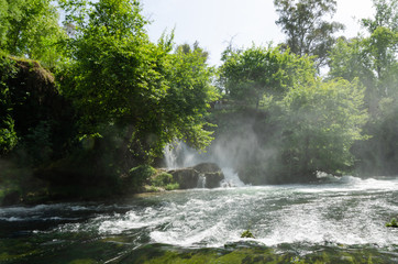 Fototapeta na wymiar Duden Waterfall, Antalya, Turkey..