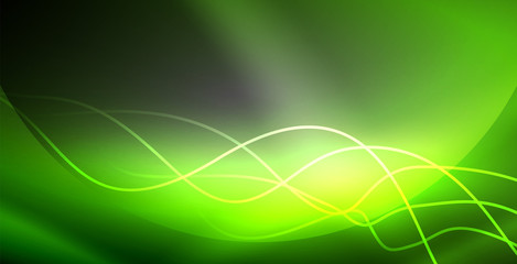 Neon lines shiny glowing background