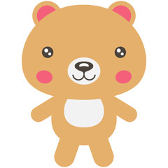 Toy cute cartoon smiling bear