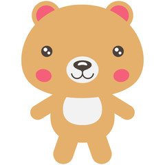 Toy cute cartoon smiling bear