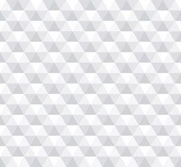 White seamless volumetric texture. Hexagonal modern pattern. Vector illustration