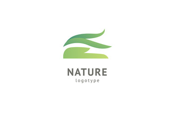 Abstract nature logo icon vector design. Healthy eco food, ecology, spa, diet, yoga, Environment day vector logo. Happy people with leaf logo. Fitness, sport web icon.