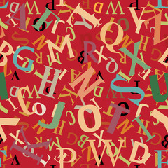 abc ALPHABET ABSTRACT textile design  seamless pattern background 
