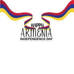 Happy Armenia independence day vector template. Design for banner, greeting cards or print. Celebration national day. - Vector
