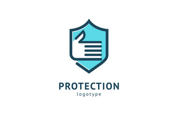 Shield icon. Vector flat style illustration Abstract business security Agency logo template. Logo concept of antivirus, protection, insurance, privacy, guard.