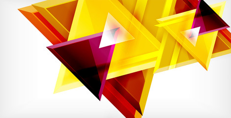 Dynamic triangle composition abstract background