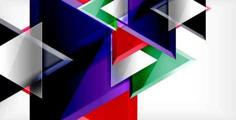 Dynamic triangle composition abstract background